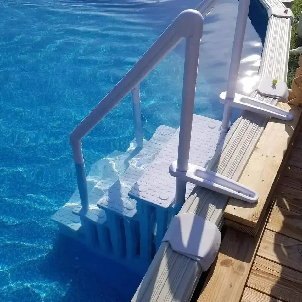 Аксессуары Пластиковая напольная лестница для бассейна уровня 4 нескользящая
