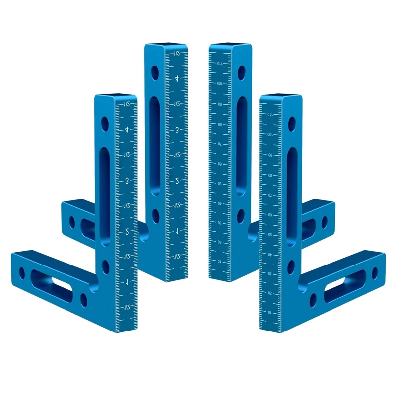 

4 Pcs Right Angle Clamps Woodworking Carpenter Tool,90 Degree Positioning Squares 4.8X 4.8Inch Corner Clamping Square