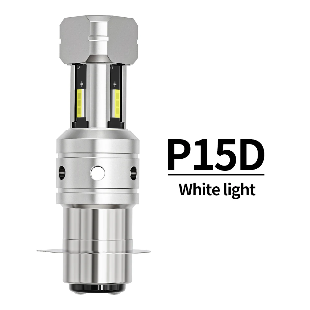 

1 шт. H4 H6 BA20D P15D светодиодная лампа для мотоцикла, линза Hi Lo Beam, мотоциклетная фара, скутер, противотуманная фара, Canbus, белый, желтый, 12 В