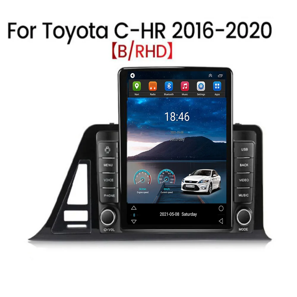 9 7 &quotIPS android 12 для Toyota C-HR CHR RHD 2016-2023 автомобильное радио навигация GPS