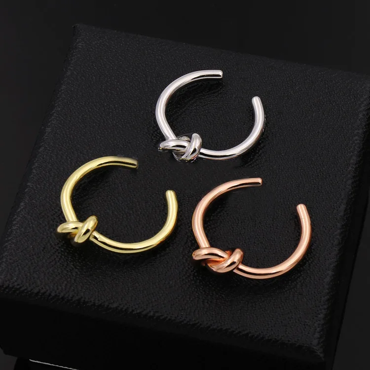 

Fashion ring jewelry personality high quality simple scenery kink cold wind retro knot shape