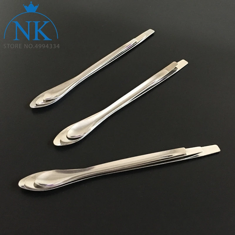 

3pcs/set (10/12/14cm) lab stainless steel medicinal sample weighing spoon in school experiment equipment