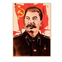 soviet union cccp ussr president stalin poster wall sticker communist propaganda wallpaper retro kraft paper print art painting