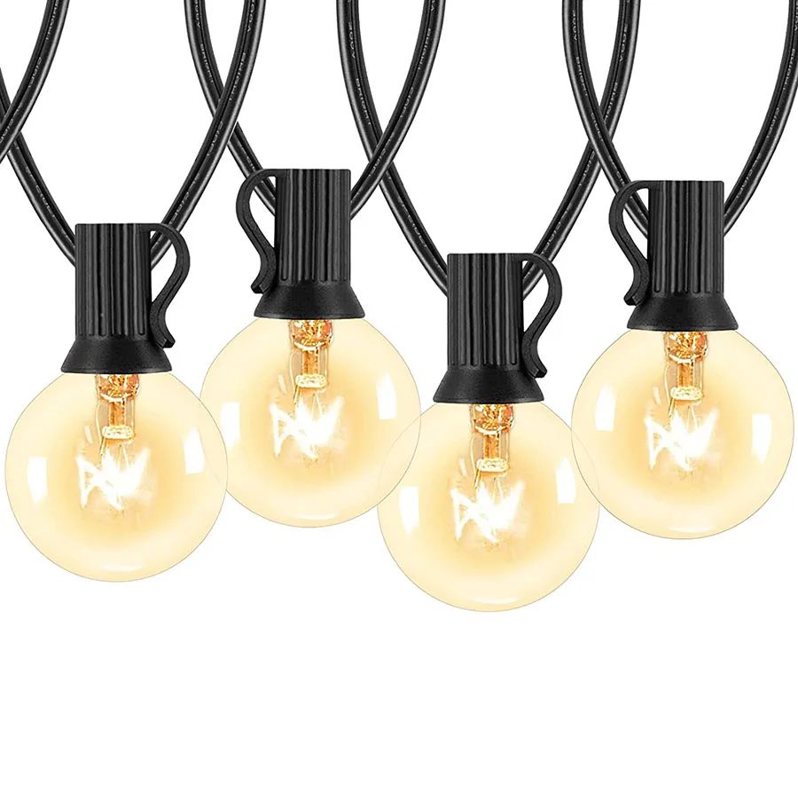 

Outdoor Globe Bulbs String Light G40 Globe Patio Light Waterproof Fairy Light Garland String Light for Outside Backyard Decor