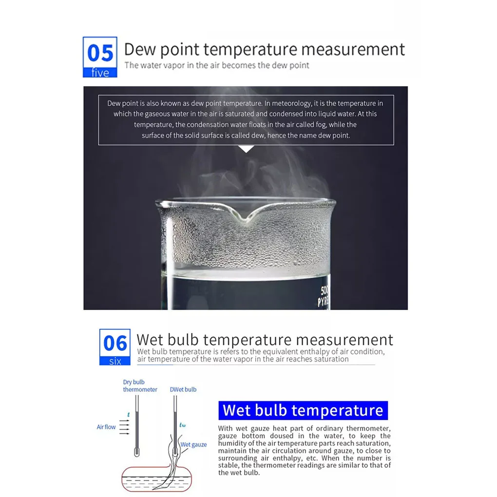 

WINTACT WT83 Handheld Digital Temperature Barometer Humidity Meter Indoor Outdoor Mini Hygrometer Weather Station Controller