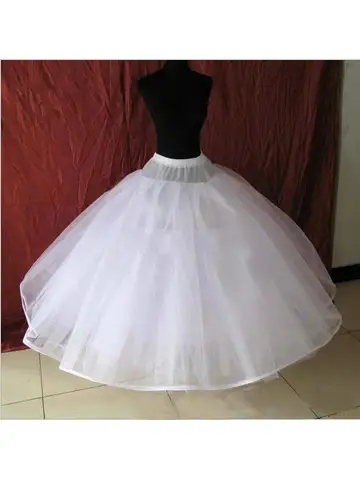 Белые 3-слойные свадебные аксессуары, тюлевое платье, юбка, бальное платье, нижняя юбка 2021, юбка без обручей