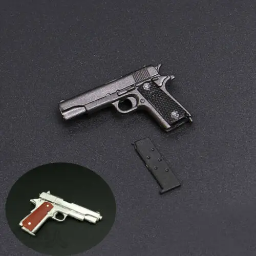 

Only Silvery 1:6 Scale M1911 Pistol Model Gun Toys Movie Props for 12" Figure