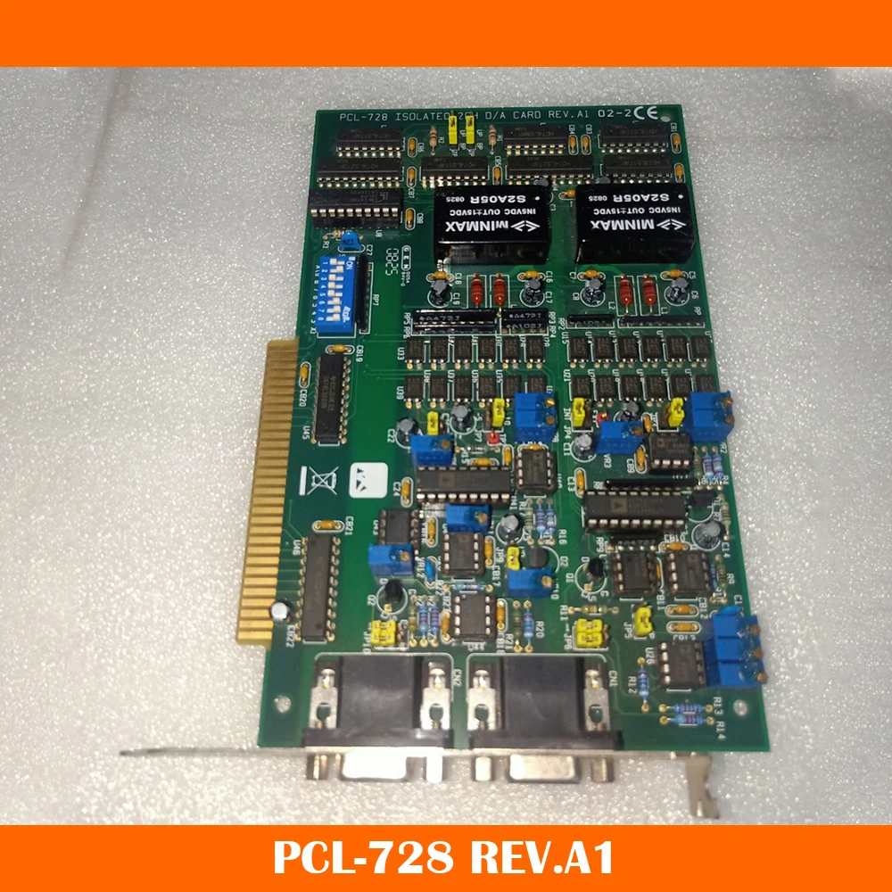

High Quality PCL-728 REV.A1 For Advantech Data Capture Card 12 bit 2-channel Isolated Analog Output ISA Card Work Fine Fast Ship