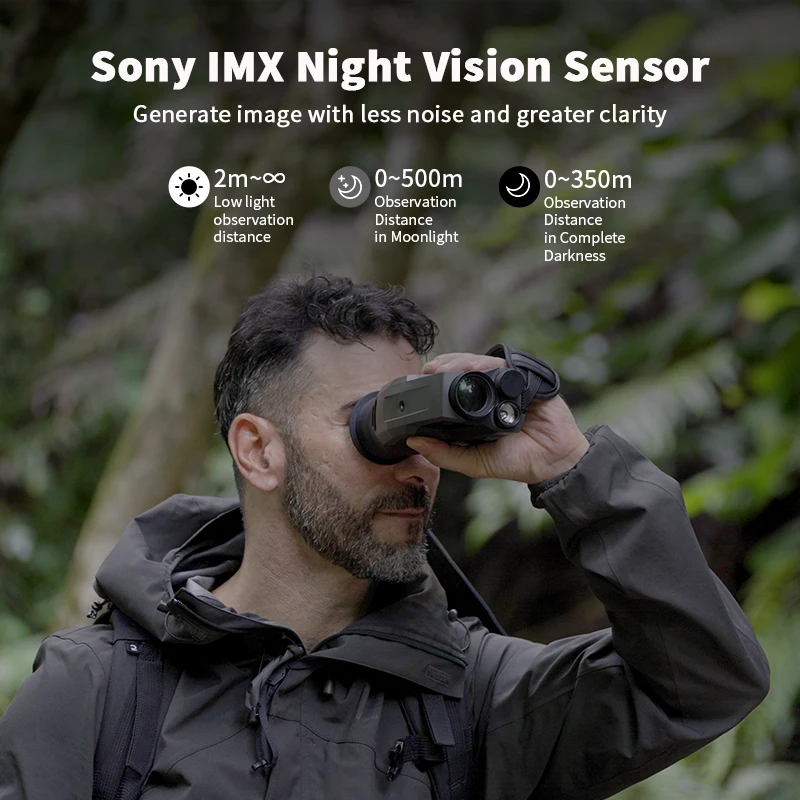 

MILESEEY Telescope NV30 Night Vision 1440P 6x Optical Zoom Monocular Professional Night Vision for Hunting 3 inch IPS Display