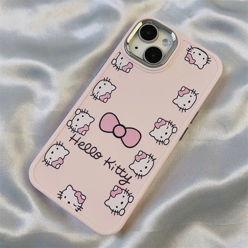 

Sanrio милая девушка HelloKitty Apple 14 Телефон чехол iPhone 13 мягкий чехол 14Pro полный женский max 12/11