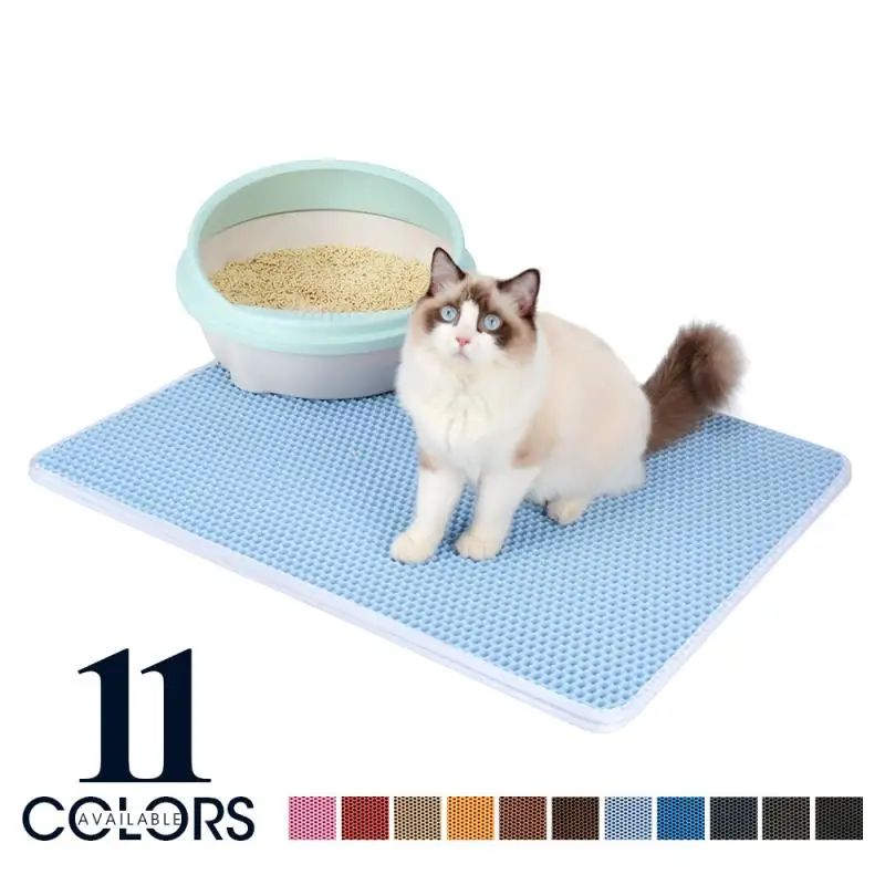 

Color Cat Litter Mat Double Layer Cat's House Pet Bed For Cats Mat Non-slip Pads Clean Washable Home Pets Accessories Waterproof