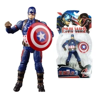 marvel avengers anime figure no bracket version captain america action figures set model doll ornaments childrens toy gift