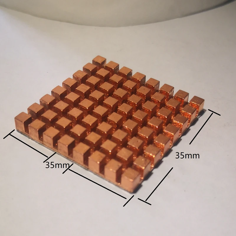 

35x35mm thick 2mm 3mm 4mm copper heatsink for notebook accessories