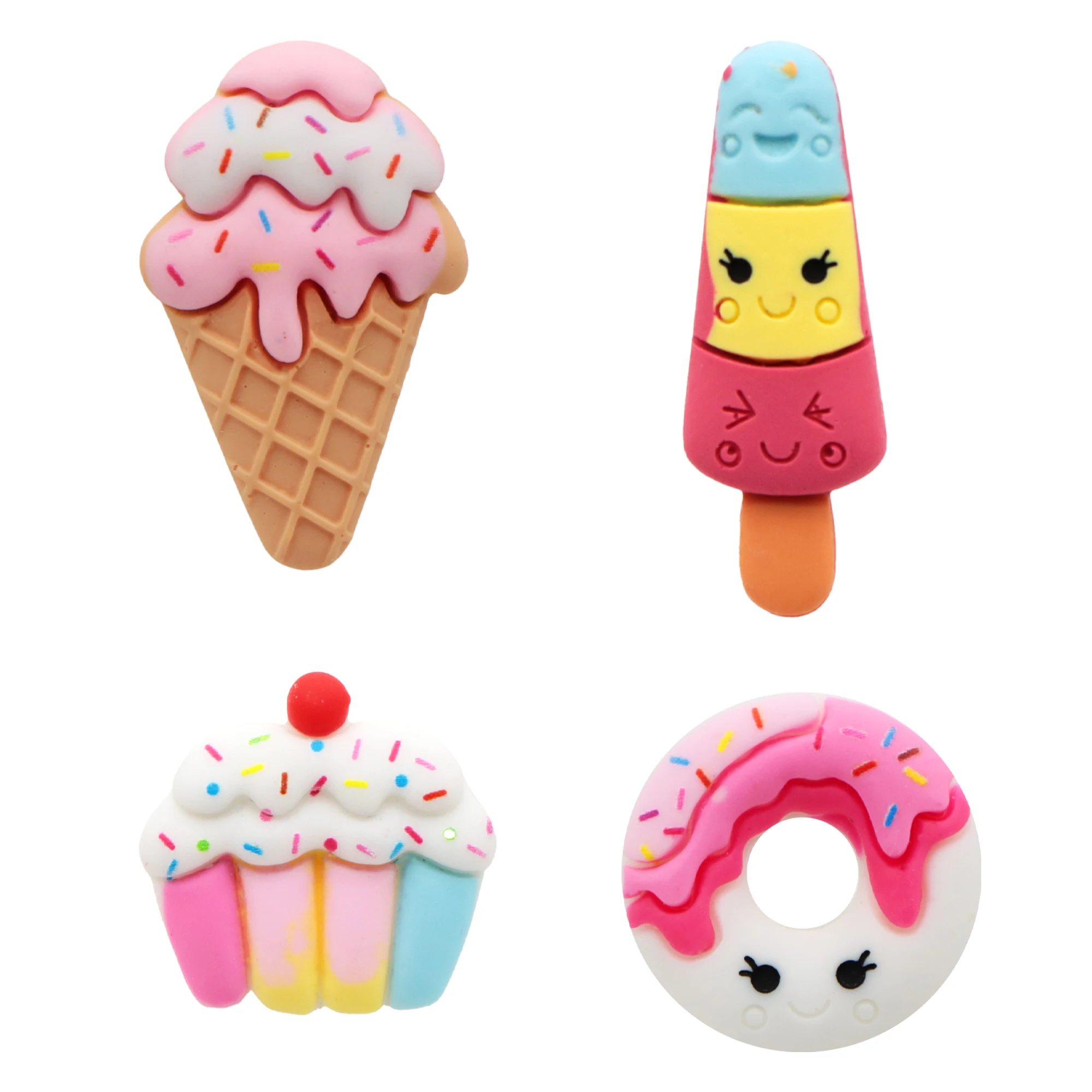

10Pcs 3D Resin Cake Cup Donut Flatback Cabochon Scrapbook Kawaii Christmas DIY Embellishments Hair Bow Center Accessories