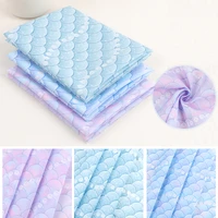 4050cm fish mermaid scales polyester cotton craft material patchwork tissue sewing fabrics quilt needlework diy cloth