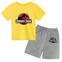 jurassic park printing toddler boy girl clothes tees suits kids baby boys t shirtshorts harajuku girls dinosaur t shirts suits