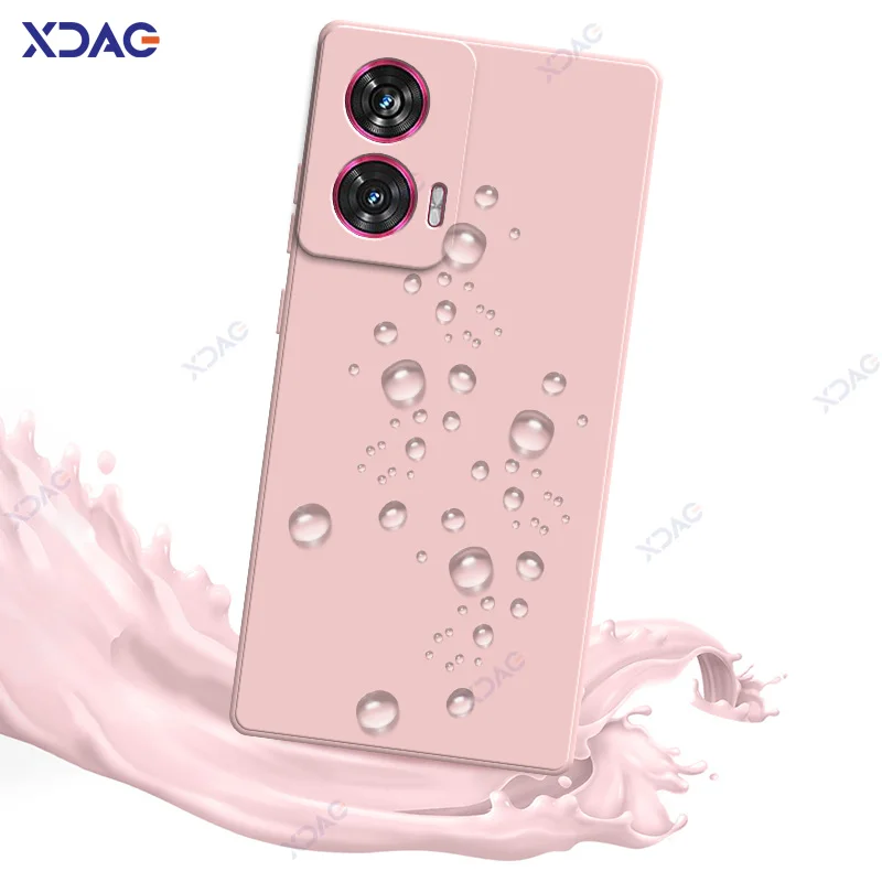 Фото Оригинальные чехлы для мобильных телефонов Motorola Edge 50 Fusion Moto Edge50Fusion 5G 6,7 дюйма, мягкие роскошные квадратные жидкие силиконовые задние крышки №3