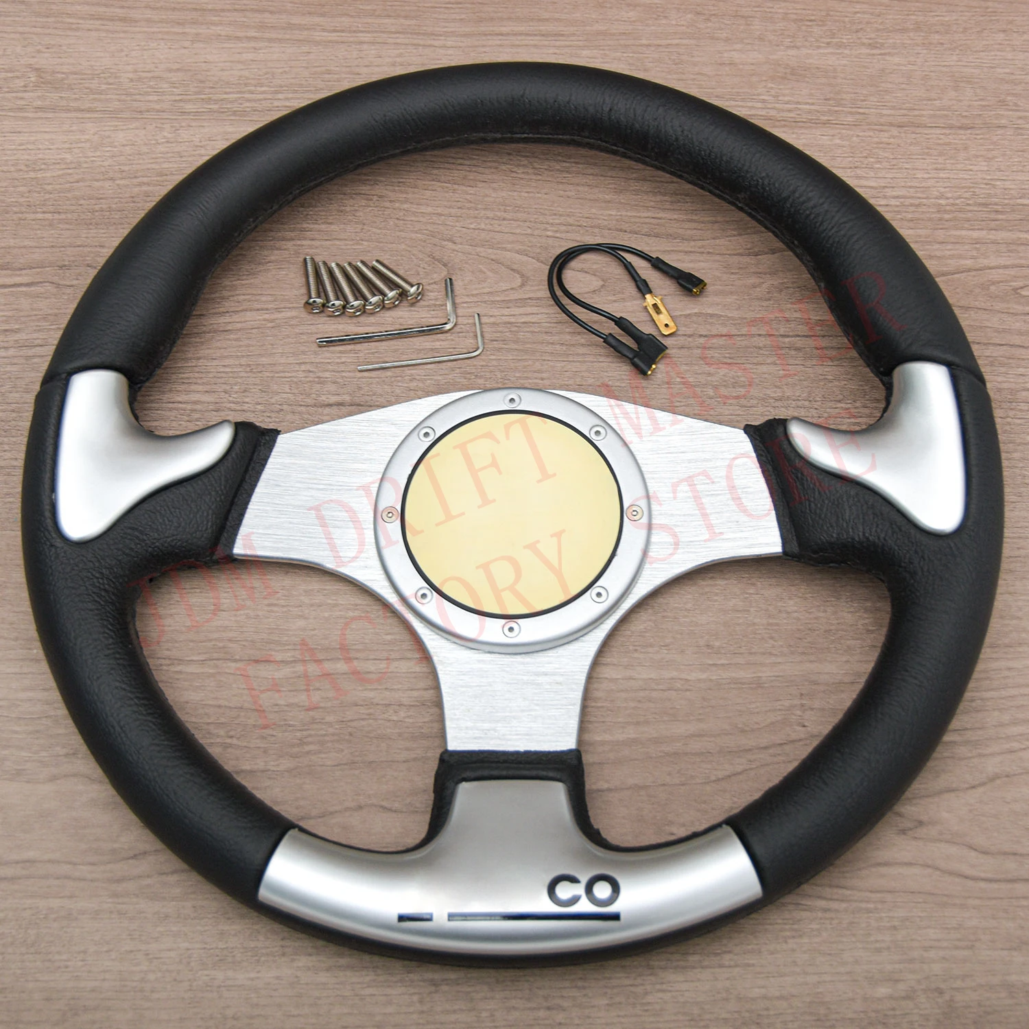 14-дюймовый 350-мм автомобильный спортивный кожаный руль гоночного типа для