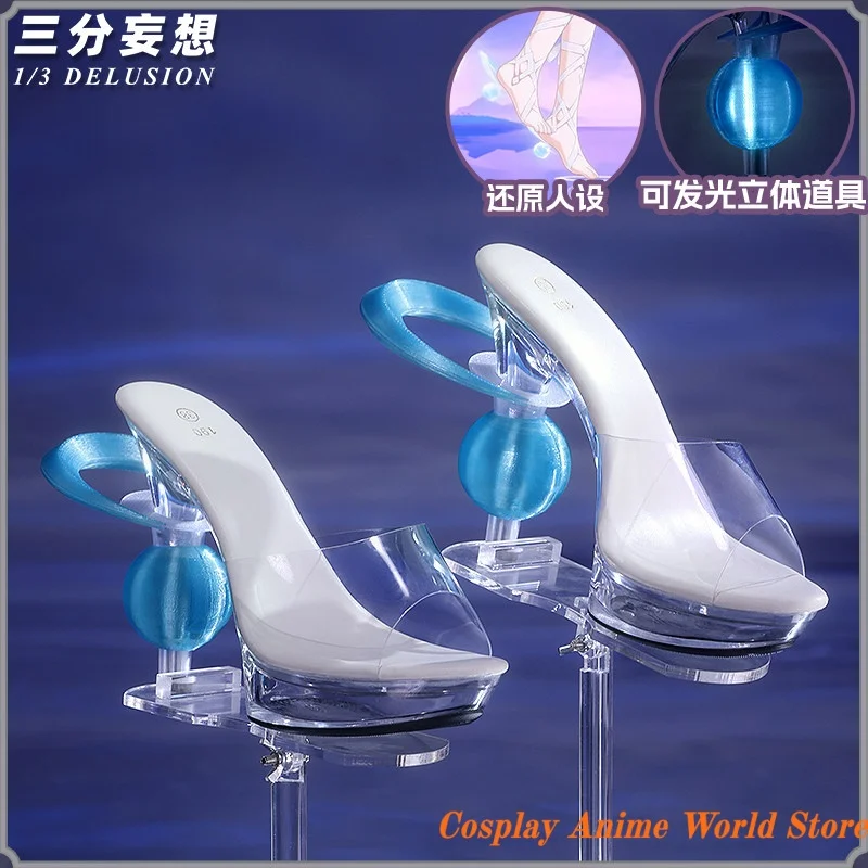 Фото Обувь для косплея Genshin Impact Damselette Columbina, обувь для косплея Moon Maiden Moon Goddess, обувь для ролевых игр в стиле аниме, обувь для Хэллоуина, реквизит для ролевых игр №1
