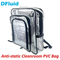 cleanroom pvc bag anti static dust proof reusable backpack laboratory microelectronic factory clean room clear pvc waist bag