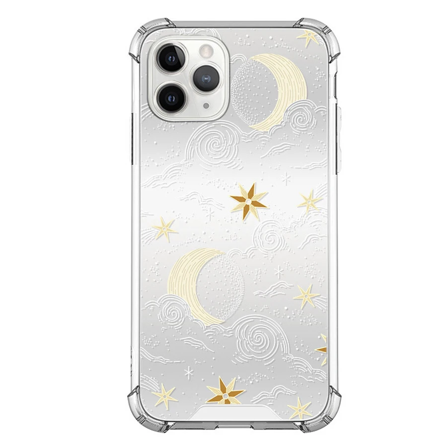 

Line Moon Star Quadrangle Airbag Mirror Phone Case For Iphone 13 12 Mini 14 11 Pro Max X Xr Xs Max 7 8 Plus Se 2020 13Pro Fundas