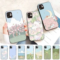 fashion cute cartoon bunny phone case for iphone 11 12 13 mini pro max 8 7 6 6s plus x 5 se 2020 xr xs funda case