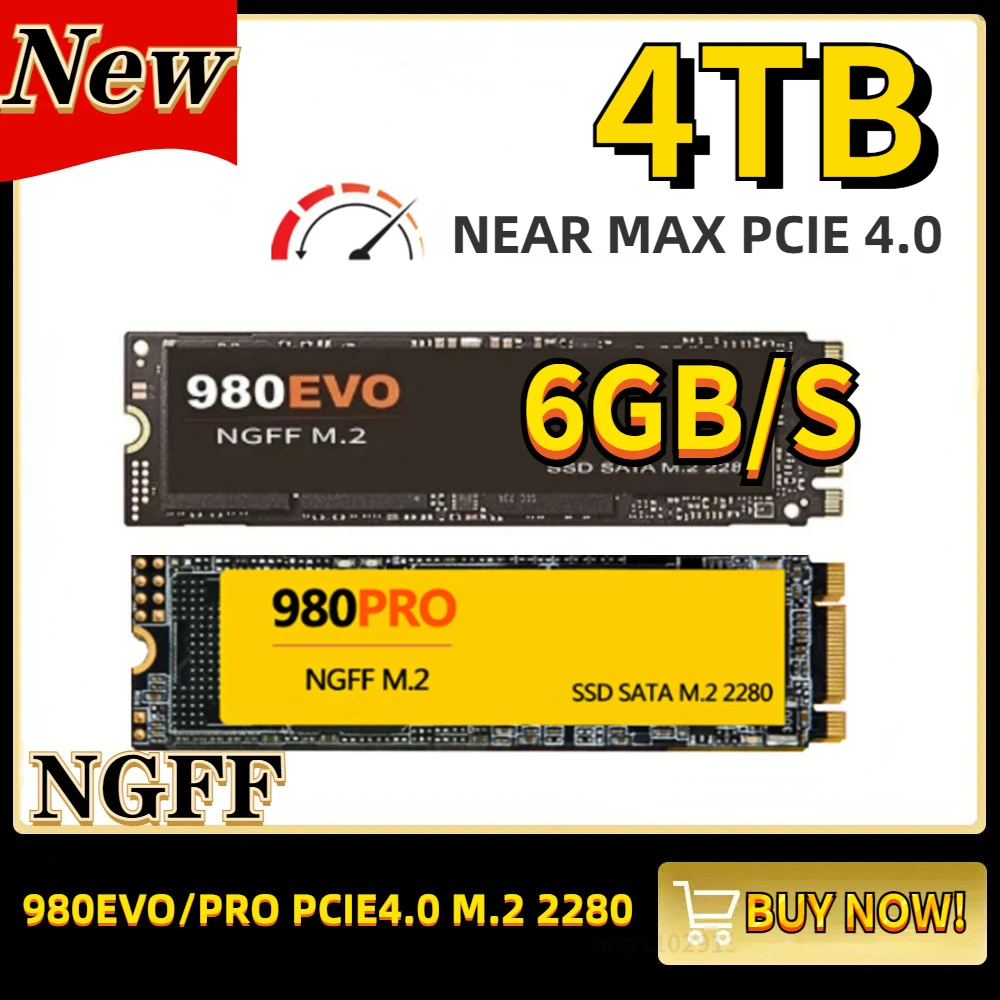 

Original M.2 SSD 4TB Hard Drive 980EVO/PRO NGFF Solid-State Drive High-Speed Hard Disk Mass StorageDisk for Laptop/Desktop PS5