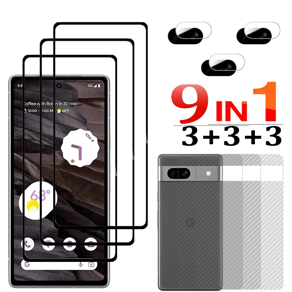 стекло Для Google Pixel 7A Glass Film Pixel 7 A Защитное Стекло Pixel 7A 6A 5G Закаленное Стекло & Защита Камеры & Задняя Пленка Pixel7A Полная Защита Крышки Pixel 6 A Телефон Переднее Стекло