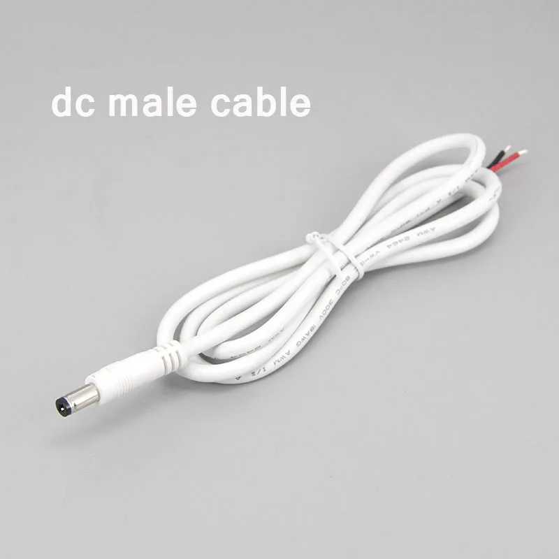 

Белый 2-контактный провод постоянного тока «папа-мама» Разъем питания Удлинитель Кабель-косичка 18awg 7A 5,5x2,1 мм Медь Для камеры видеонаблюдения 1 м