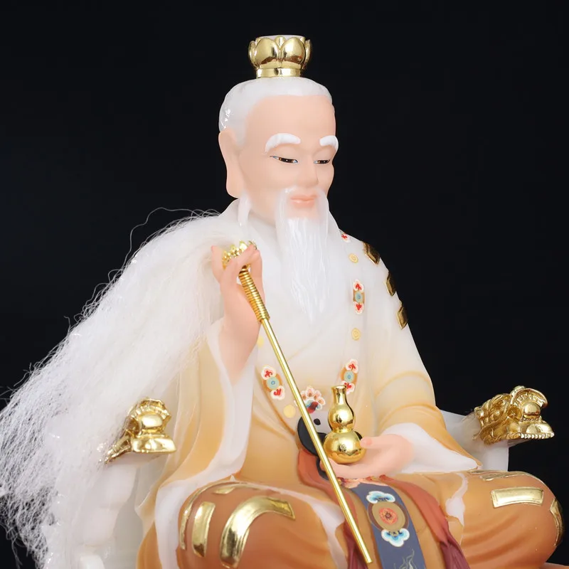 Taoist высококачественный нефритовый позолоченный ташань Лао Цзюнь Бог Будда