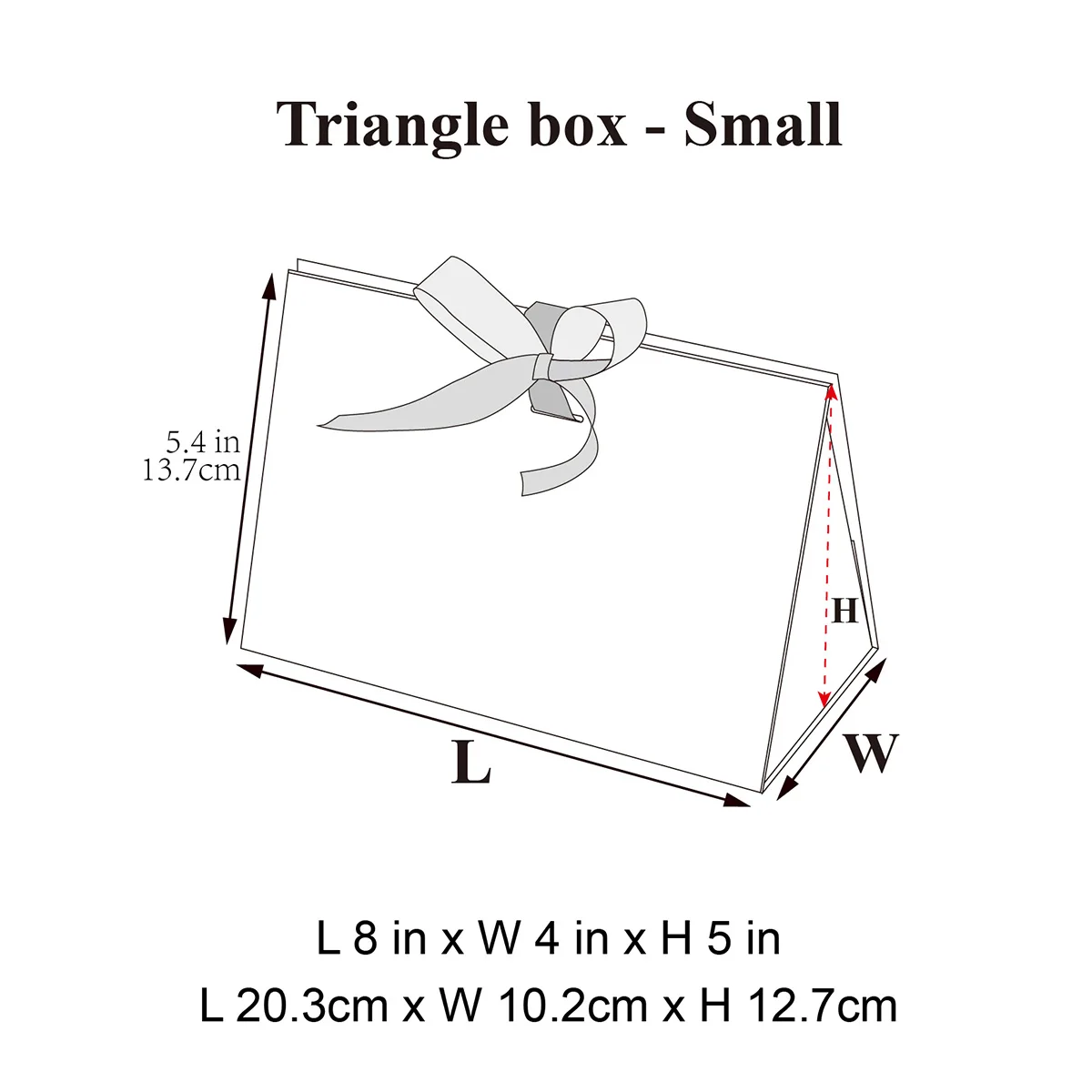 Geoto 20,3x10,2x12,7 см Подарочный пакет треугольной формы с лентой, Треугольная подарочная коробка для упаковки подарков шоколадной помады (art.: 3920cd9b79bcf) - 3920cd9b79bcf