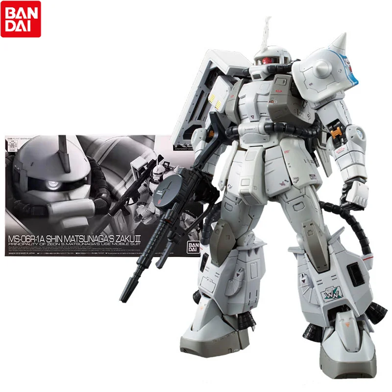 

Mandai Gundam Model Kit Anime Figure RG MS-06R-1A Shin Matsunga Zaku 2 Genuine Gunpla Anime Action Figure Toys for Children