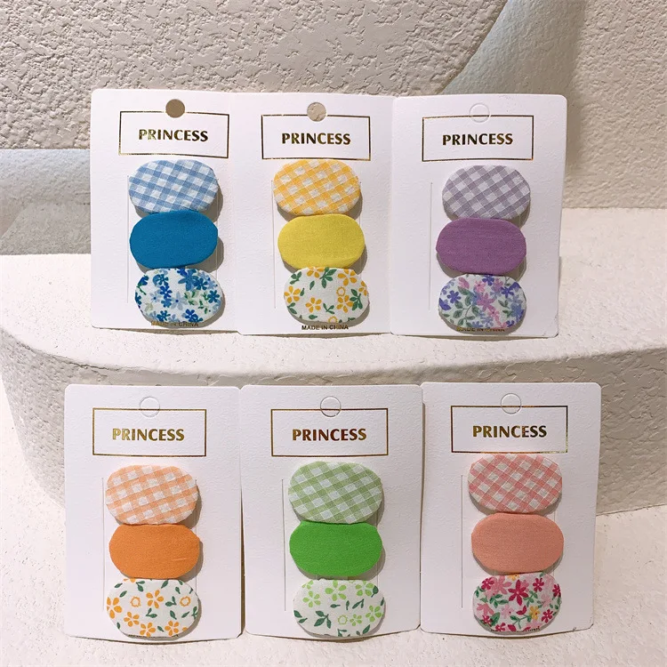 

Заколки для волос хлопковые, для девочек, 3 шт./набор