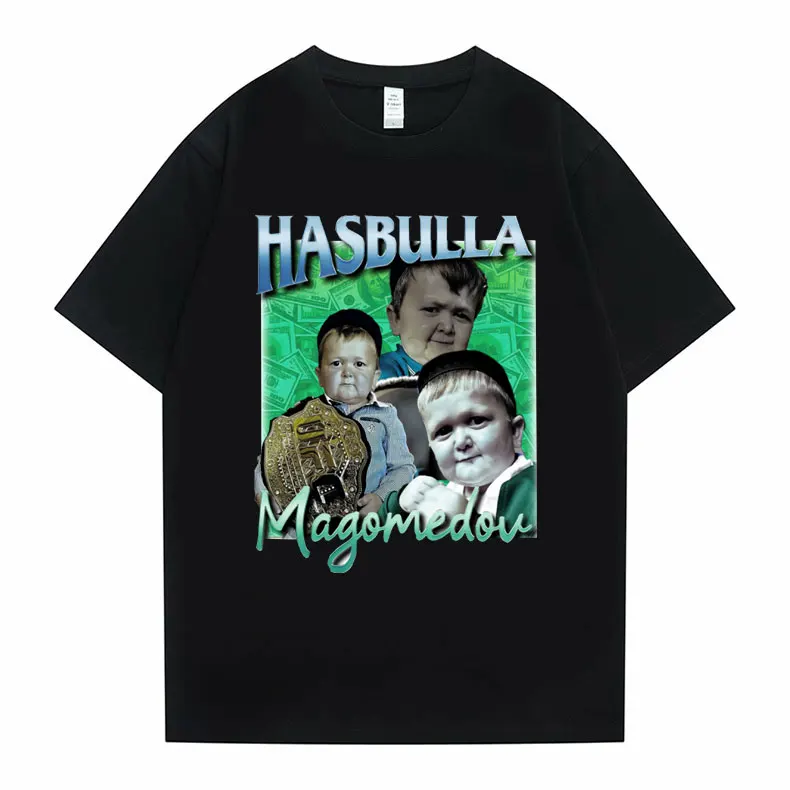 

Hasbulla Magomedov T Shirt Men Women High Quality Oversized T-shirts Short Sleeve Russia Mini Khabib Blogge Fighting Meme Tshirt