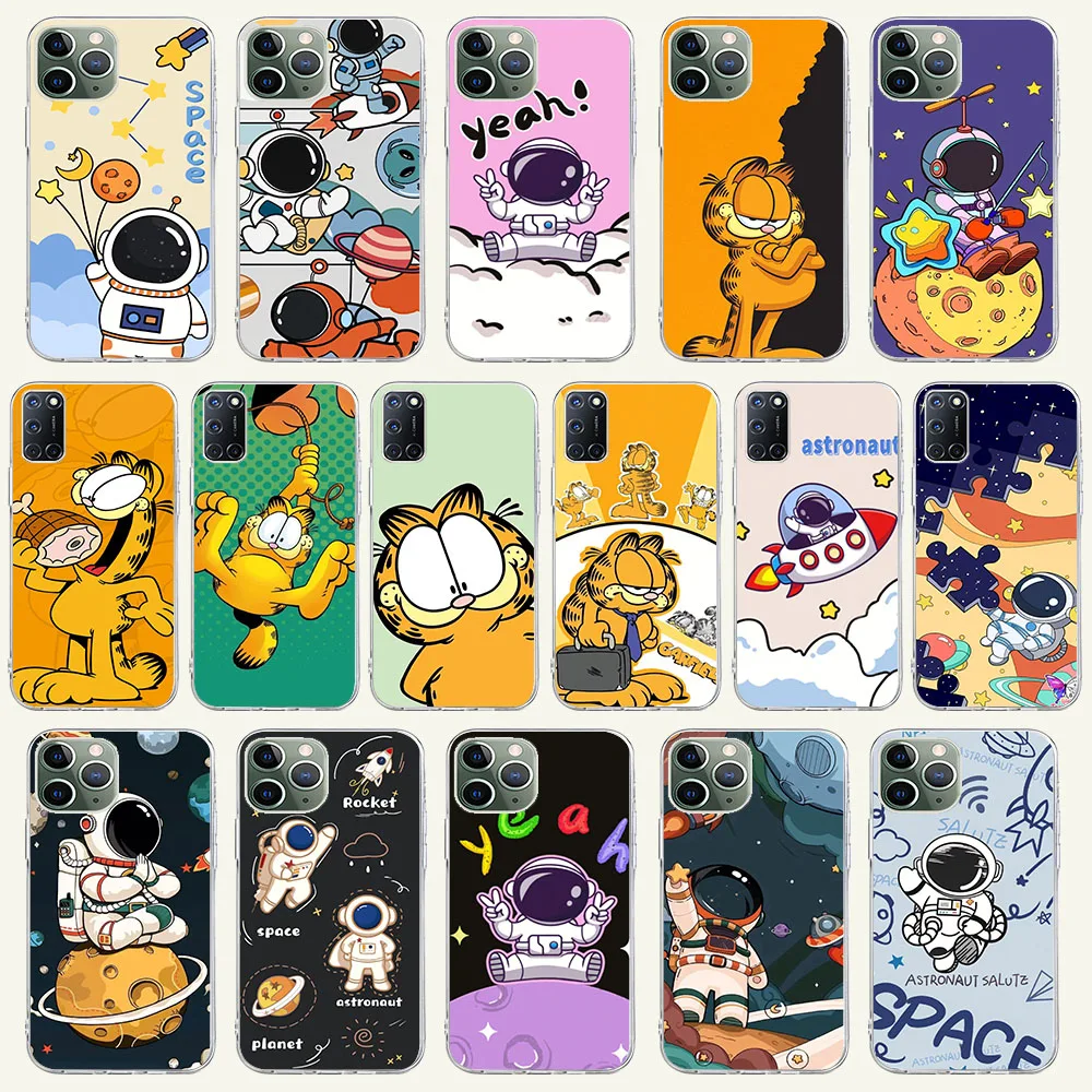 KK-59 Space Cat Flexible TPU Case for Infinix Note 11 11S 6 7 8 8i Hot 10 10S 10T Lite Play Pro