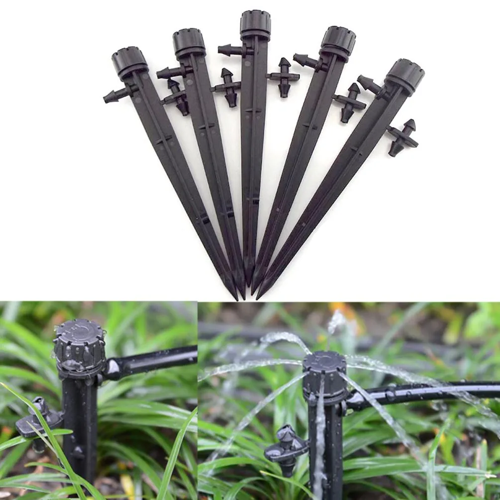 

10pcs garden Irrigation 360 Degree Scattering Sprinkler Splice 4/7mm watering Hose Home Gardening Agriculture Irrigation Sprayer