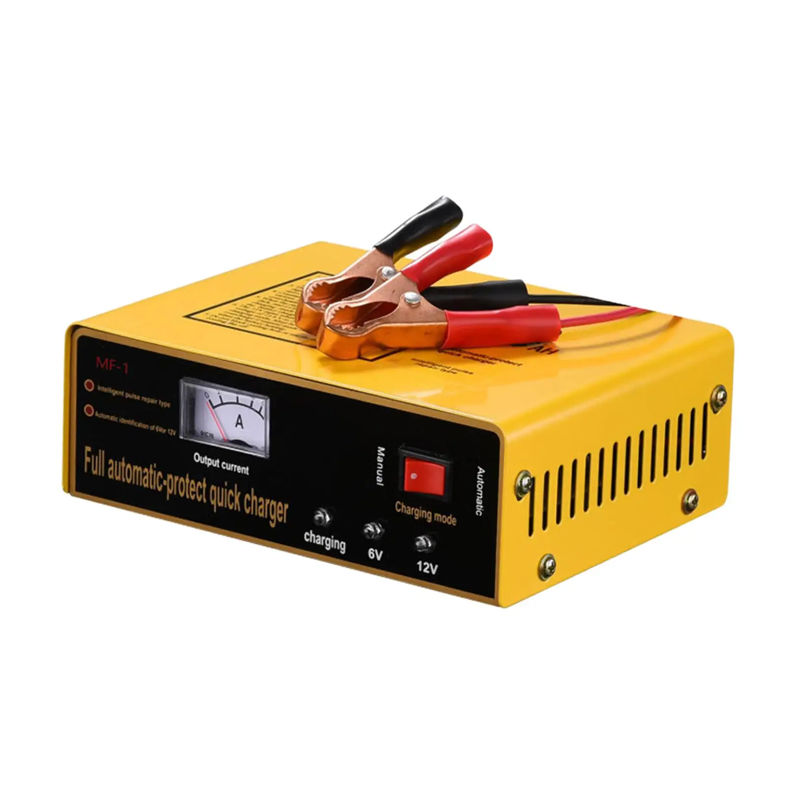 

Car Battery Charger 6V/12V Silent Fan Quick Charger for Repair Car Motorcycle