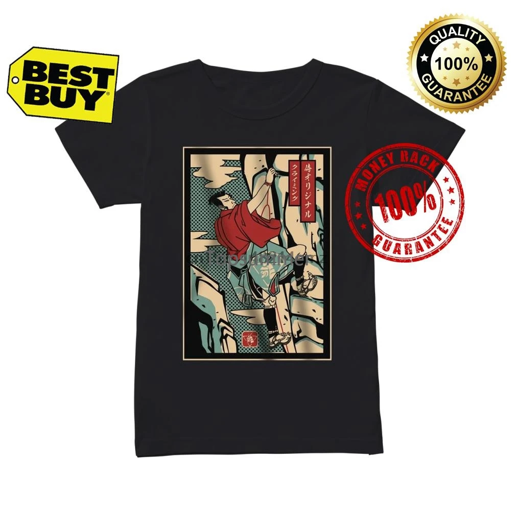 

Brand Samurai Climbing Mountain Shirt Summer Men Short Sleeve T-Shirt