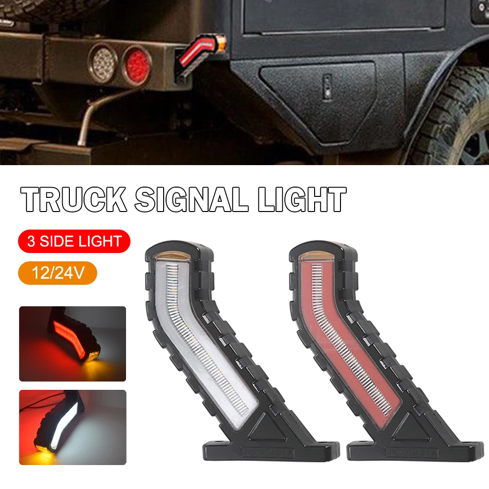 

2Pcs LED Side Marker Light Flowing Turn Signal Light Universal 12V 24V Warning Lamp for SUV Bus Boat Trailer Truck Motorcycle