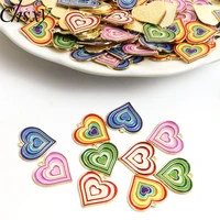 8pcs multicoloured hearts charms enamel pendant diy jewelry making accessories handmade finding earring keychain necklace charm