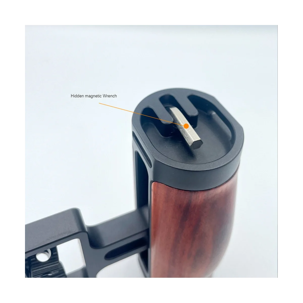 

Universal DSLR Camera Cage Side Handle for Sony/Canon/Nikon Camera Wooden Mini Handgrip 1/4 Screws Quick Release Plate