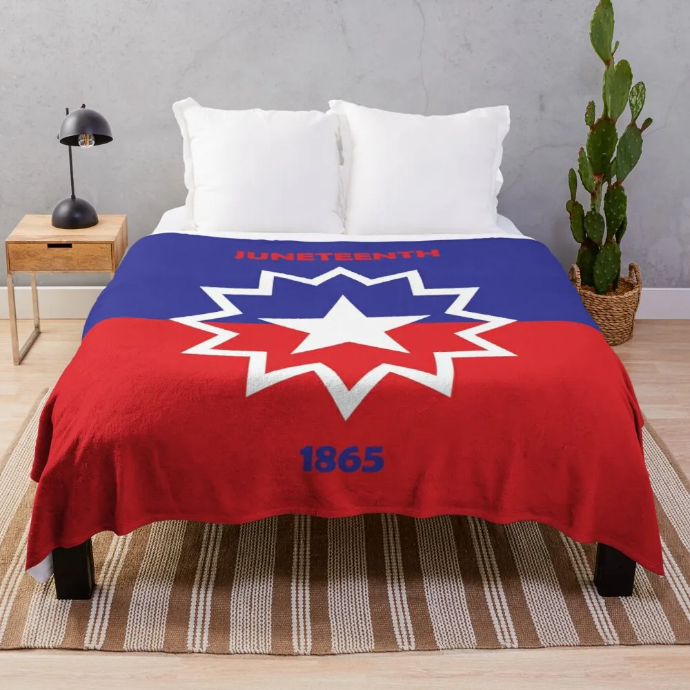 

Juneteenth Flag Throw Blanket Kawaii Blanket Luxury Brand Blanket