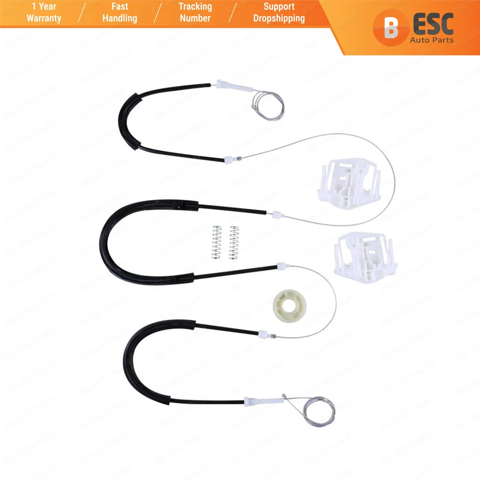 

ESC Auto Parts EWR665 Electrical Power Window Regulator Repair Kit Front Left Door for BMW X3 E83 2003-2010 Ship From Turkey