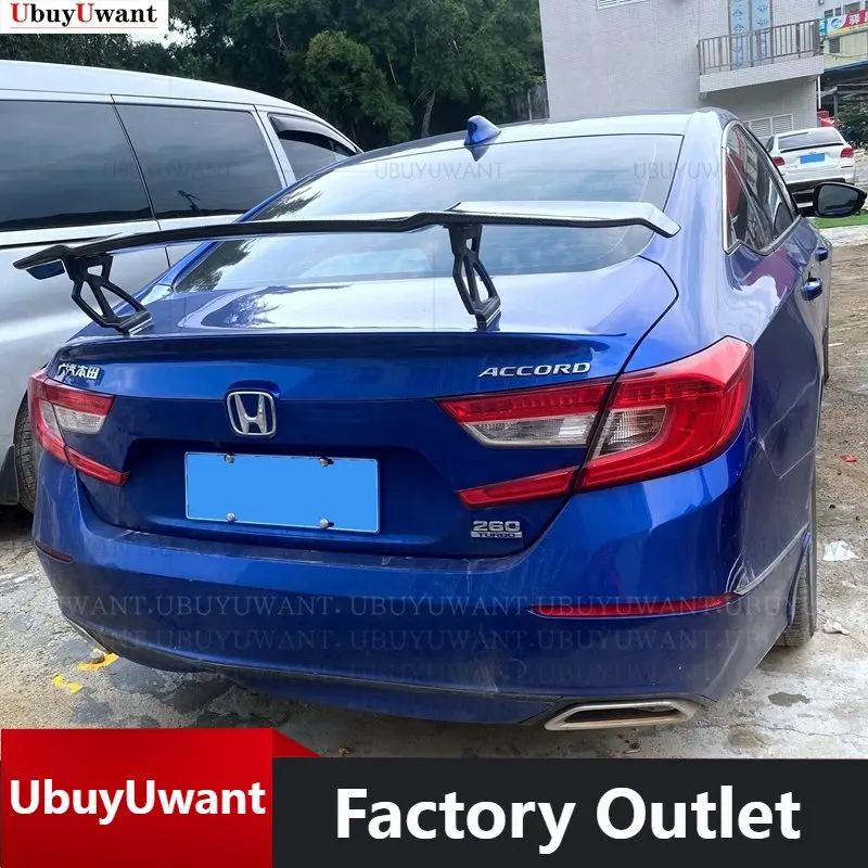 

For HONDA Accord Spoiler 2017-2021 GTS-V Style Spoiler High Quality ABS Material Car Rear Wing Primer Color Rear Spoiler
