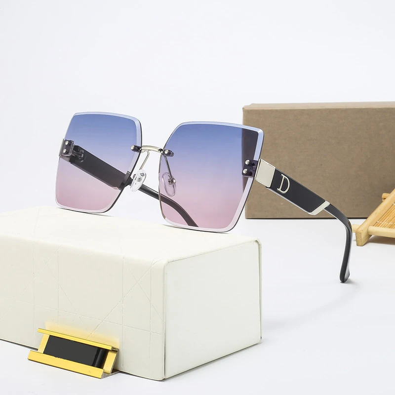 

New Oversized Square Women Sunglasses Brand Designer Women Large Frame Gradient Sunglasses Original Uv400 Gafas De Sol Mujer