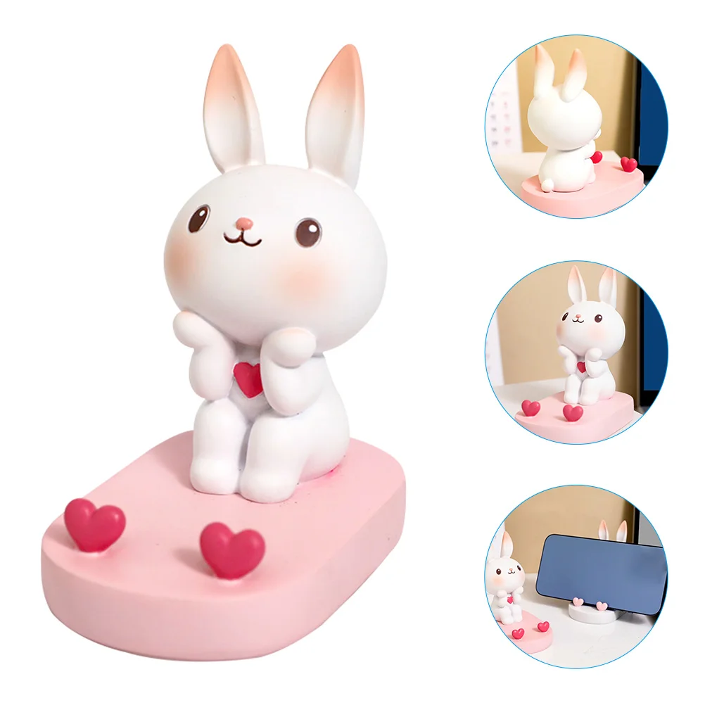 

Tablet Stand Rabbit Phone Holder Mobile Lovely Cartoon Desktop Adornment Dock Office