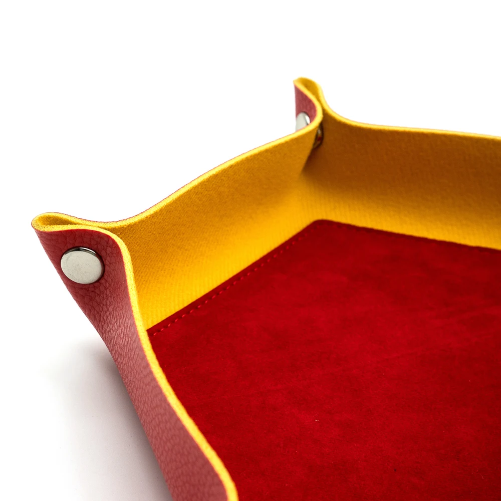 Складной лоток для игральных костей шестиугольный кожаные кубики вращающийся