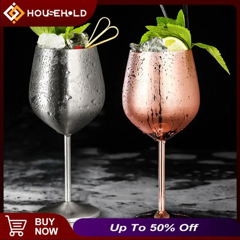 

Thickened Wine Glass Cups Whiskey Drinking Goblet Sturdy Durable Inner Layer Drawing Wine Glasses Kitchen Gadgets Anti-corrosion