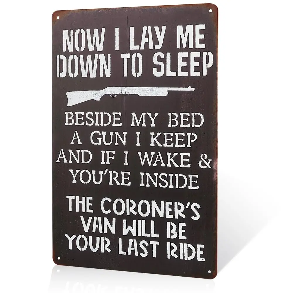 Теперь я лежал мне чтобы спать. Металлическое настенное искусство вывеска в