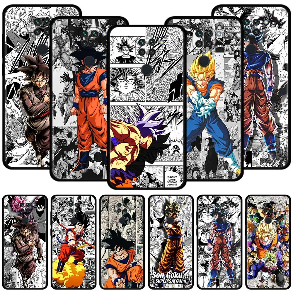 

For Xiaomi Redmi Note 11 9 8 10 Pro Max 7 9T 8T 9S 10Lite Case for REDMI 9 8 9C 9A 8A 7A Dragon Ball Son Goku Gohan Goten Comics